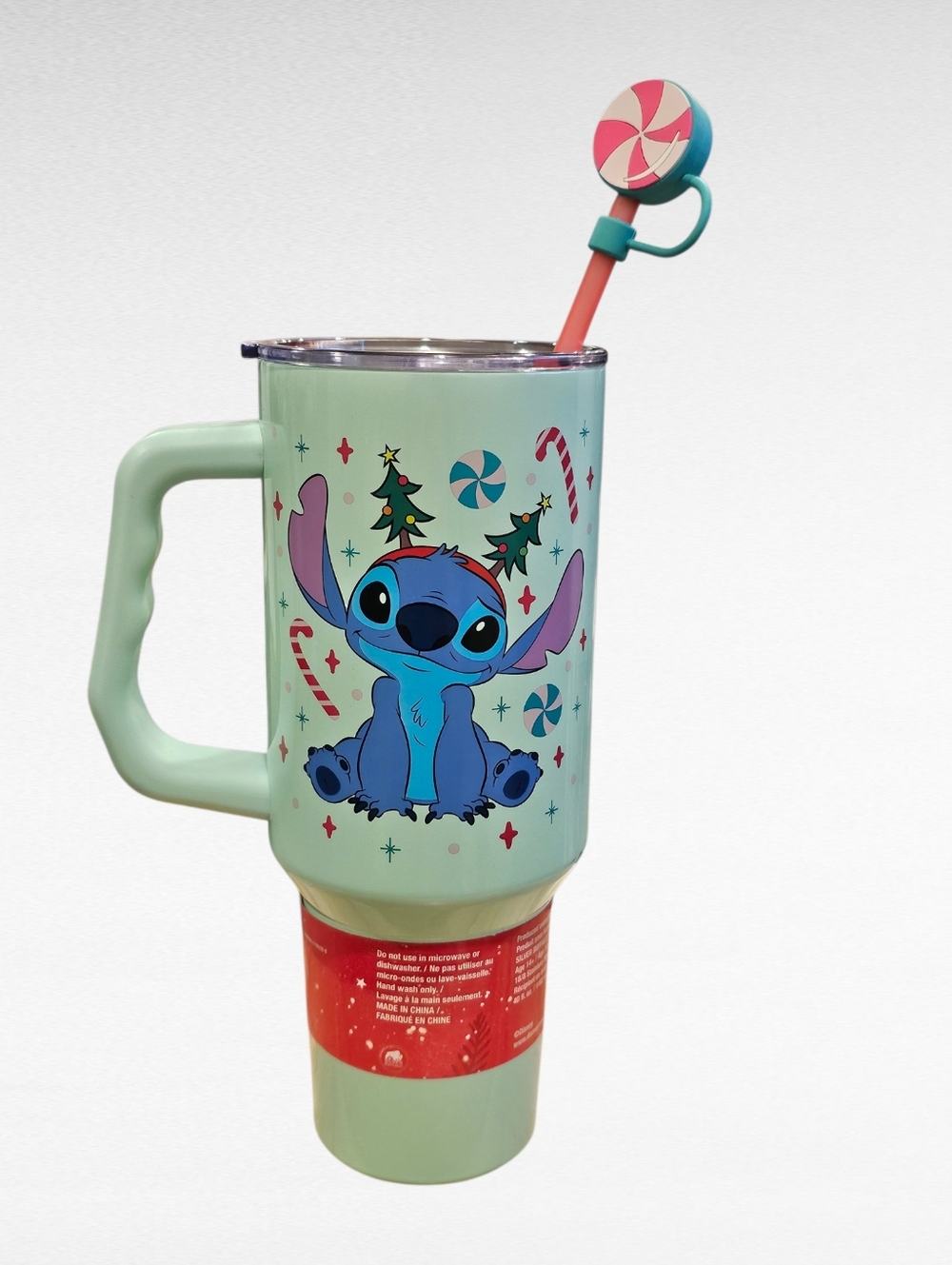 Disney Lilo and Stitch Stainless Steel Tumbler Mint Green Christmas 40oz